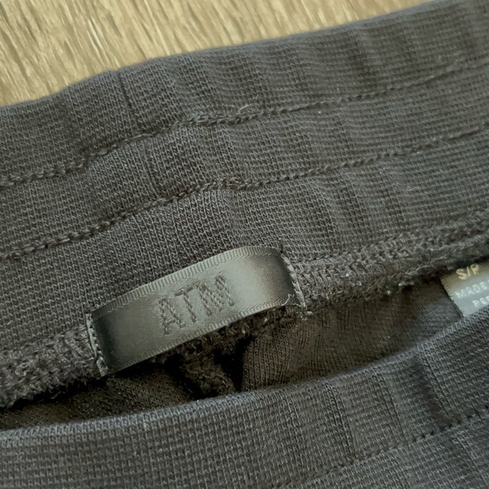 ATM Anthony Thomas Melillo‎ - French Terry Crop Black Piped Retro Track Joggers - Picture 8 of 9